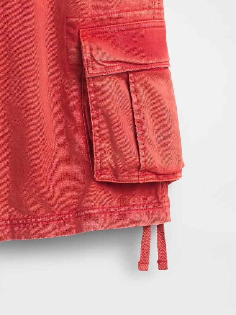 Twill Cargo Baggy Shorts