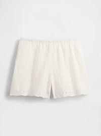 High Rise Eyelet Easy Shorts