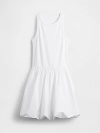 Mixed Media Bubble Mini Dress