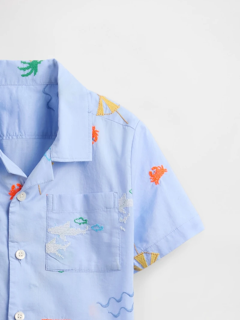 Baby & Toddler Organic Cotton Cabana Shirt