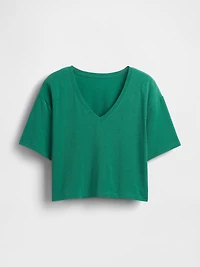 GapFit Breathe V-Neck Crop T-Shirt