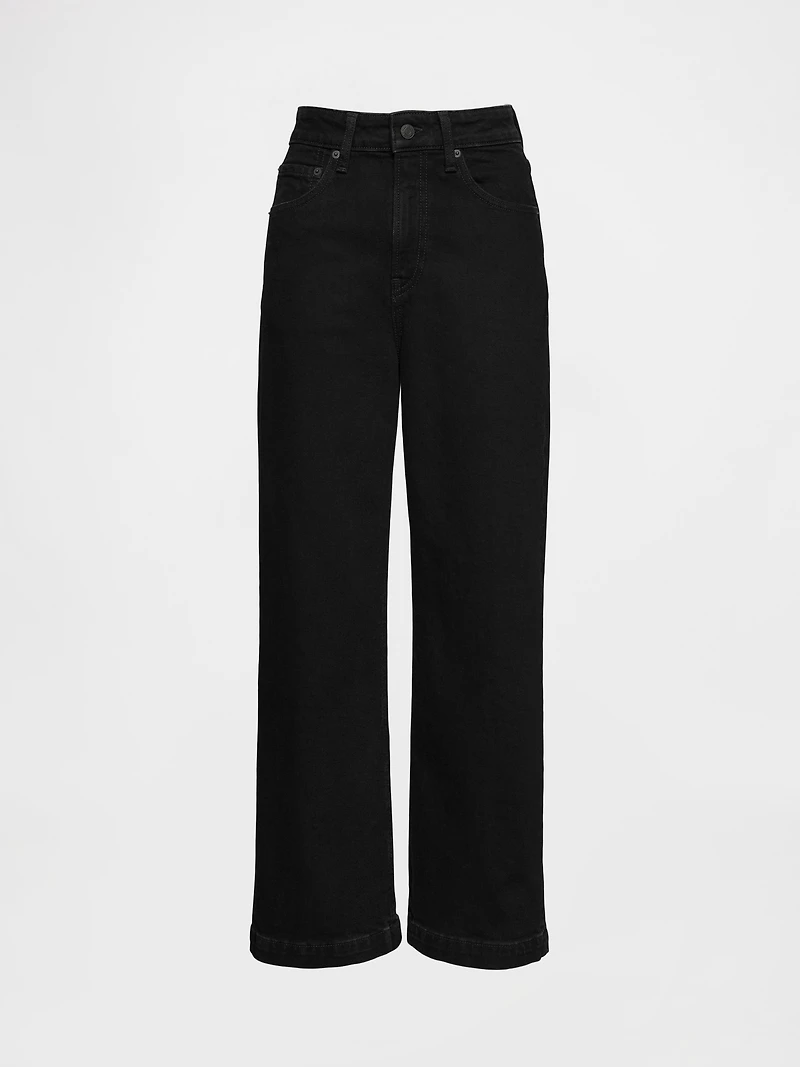 Curvy High Rise Stride Wide-Leg Ankle Jeans