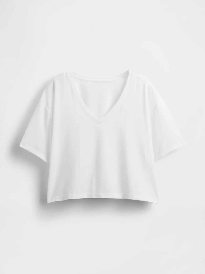 GapFit Breathe V-Neck Crop T-Shirt