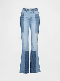 High Rise Patchwork '70s Flare Jeans