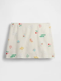 Linen-Blend Mini Skort