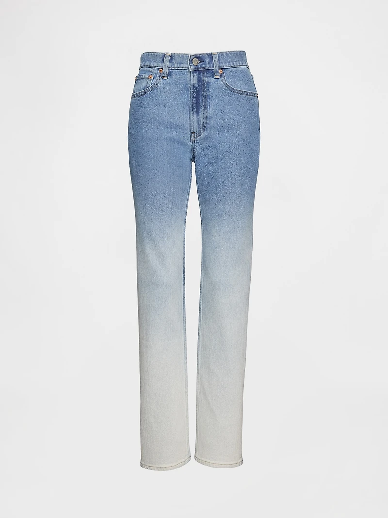 High Rise Ombré '90s Slim Straight Jeans