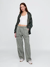 Mid Rise Easy Utility Barrel Pants