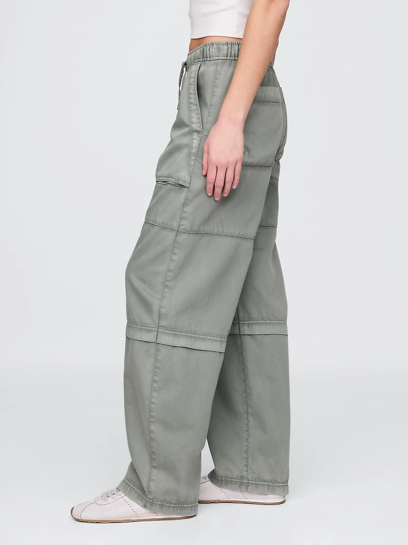 Mid Rise Easy Utility Barrel Pants