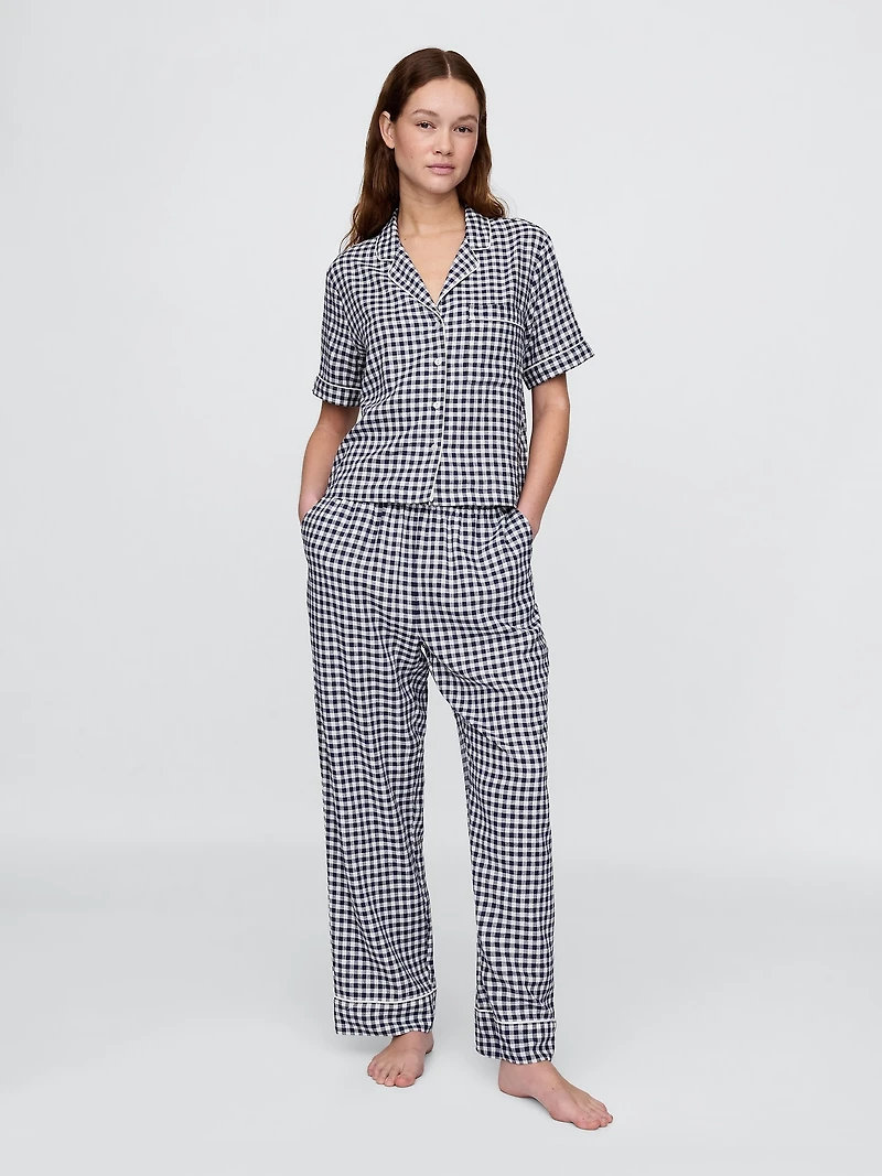 Linen-Blend PJ Shirt