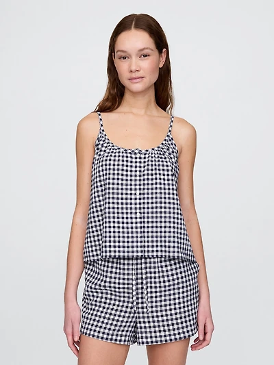 Linen-Blend PJ Shorts