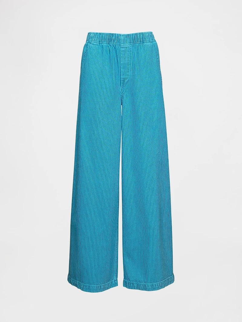 Mid Rise Knit Easy Baggy Jeans