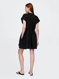 Cotton Gauze Mini Shirtdress