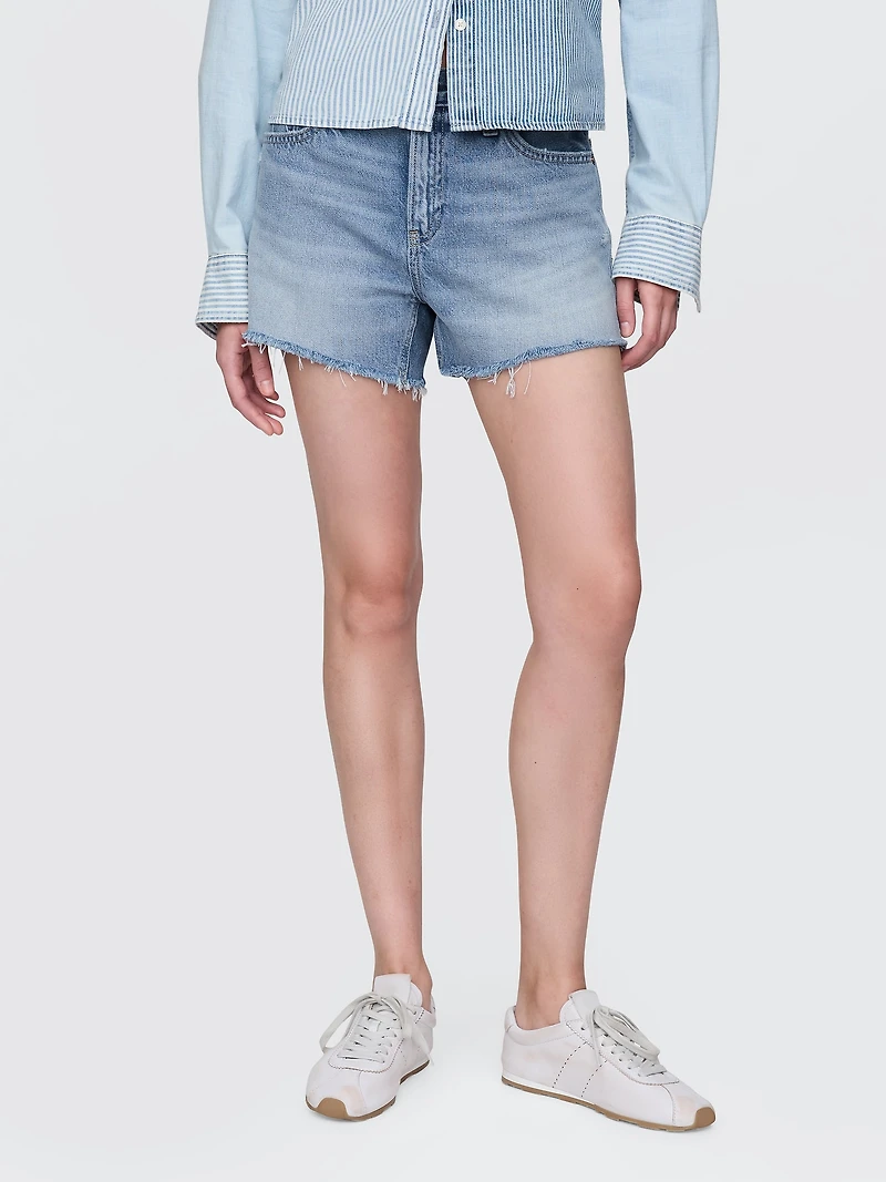 4" Mid Rise UltraSoft Relaxed Cutoff Shorts