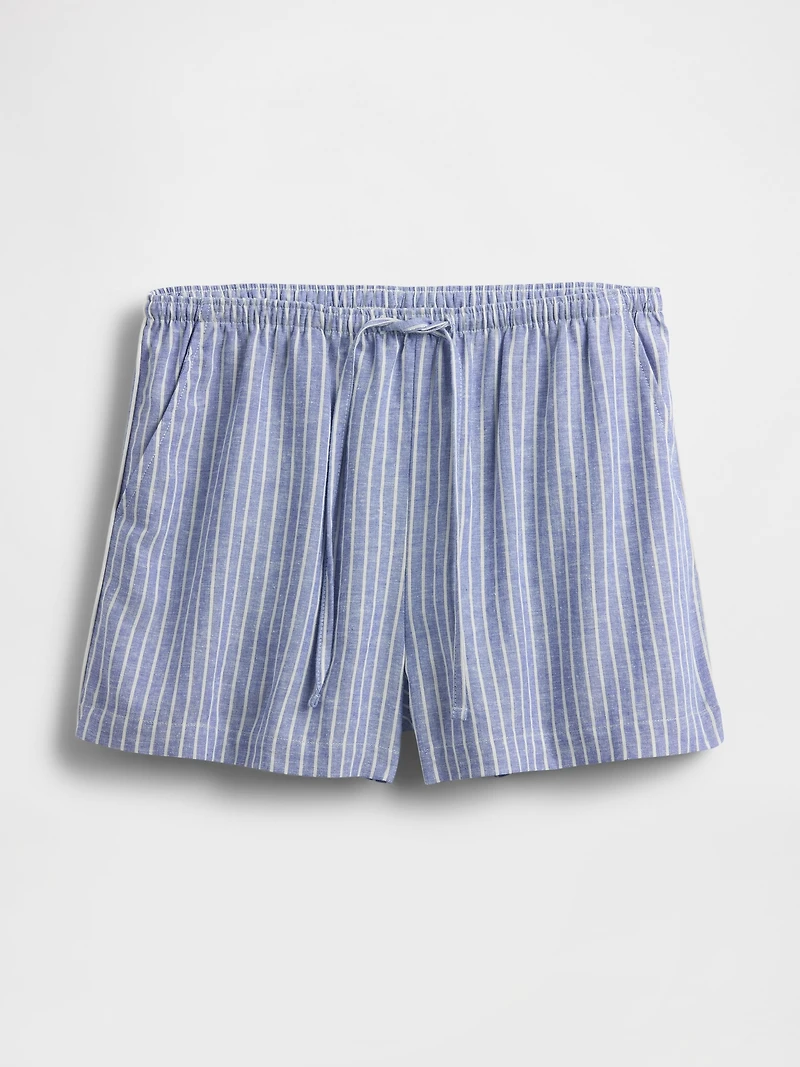 Linen-Blend PJ Shorts