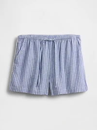 Linen-Blend PJ Shorts