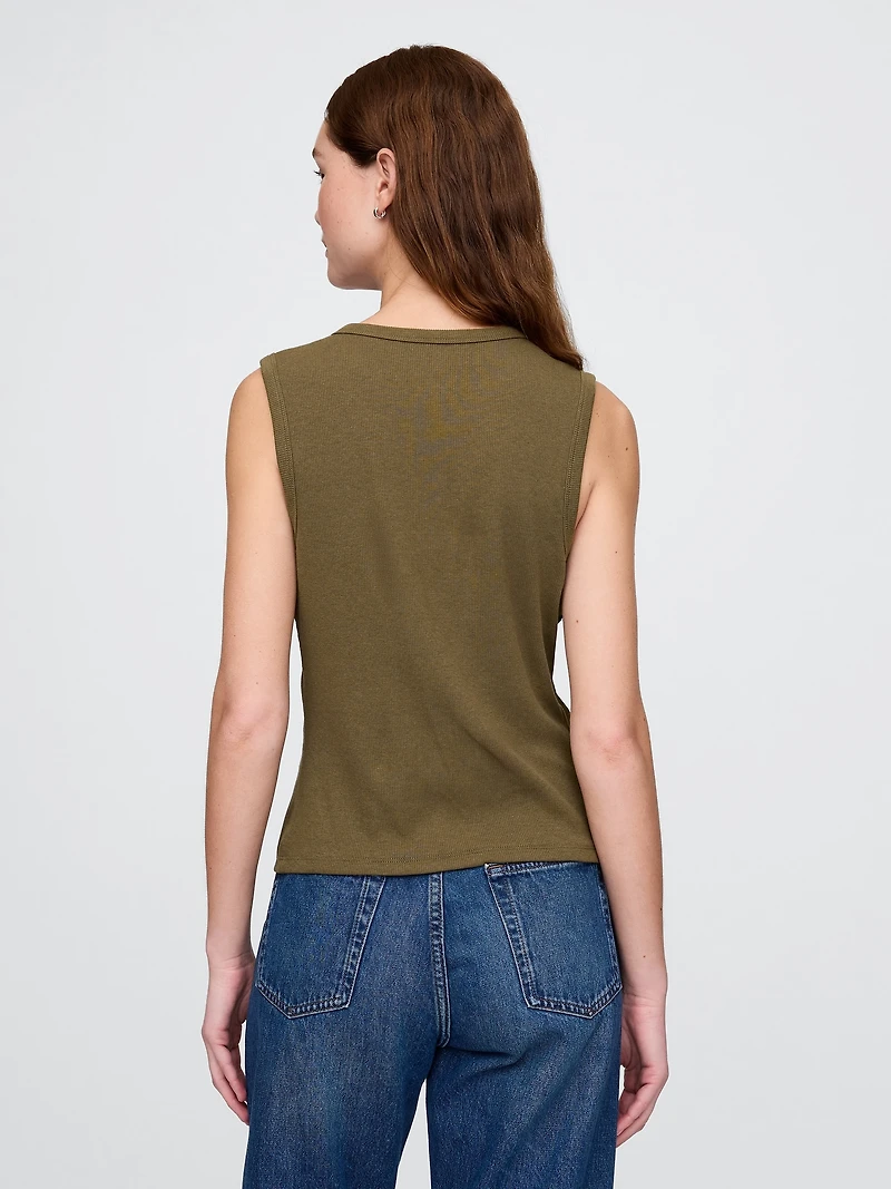 Modern Rib Cardigan Vest