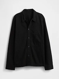 Denim Stripe Shirt Jacket