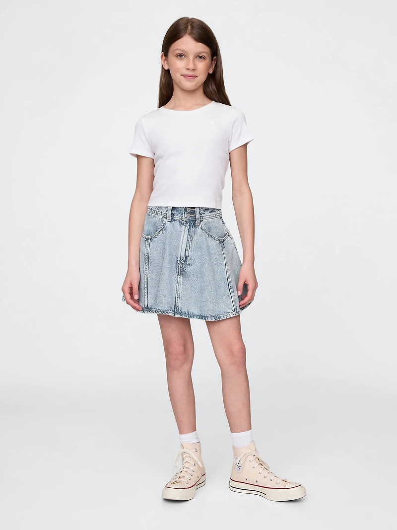 Kids UltraSoft Denim Circle Skirt