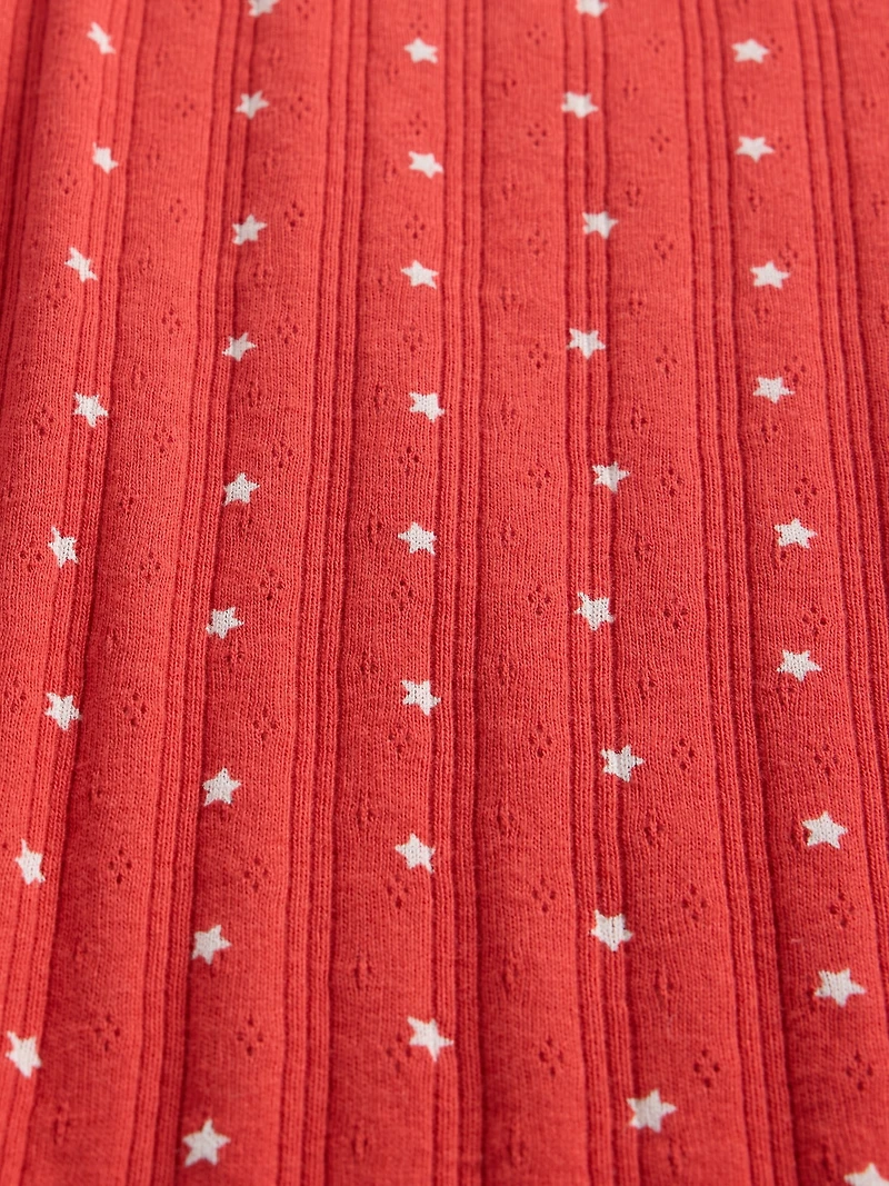 Kids Lace-Trim Pointelle T-Shirt