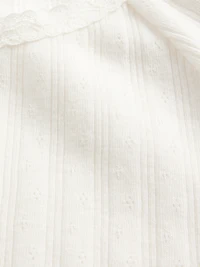 Kids Lace-Trim Pointelle T-Shirt
