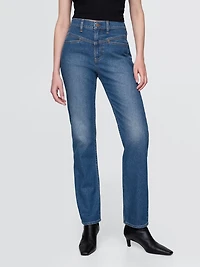 High Rise Western '90s Slim Straight Jeans