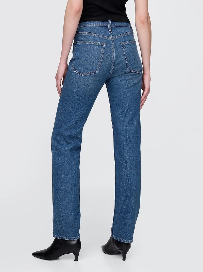 High Rise Western '90s Slim Straight Jeans