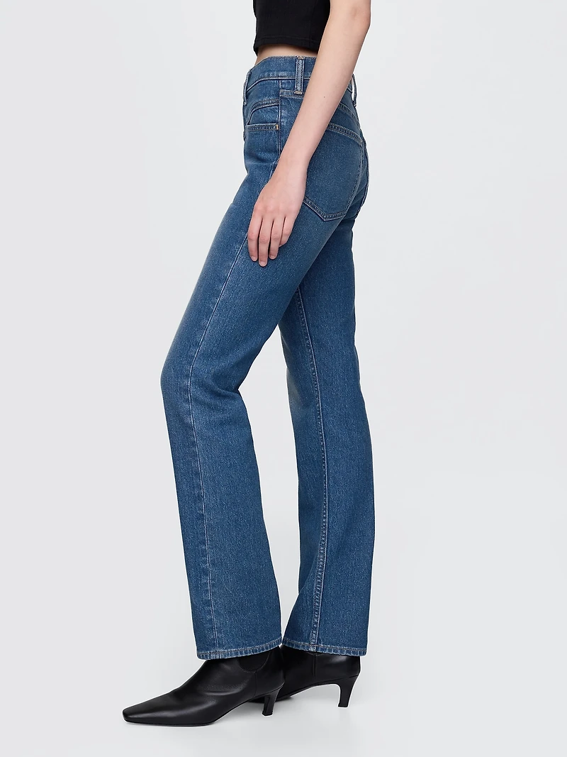 High Rise Western '90s Slim Straight Jeans
