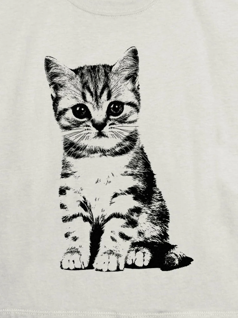 Kids Kitten Pop Art Graphic T-Shirt