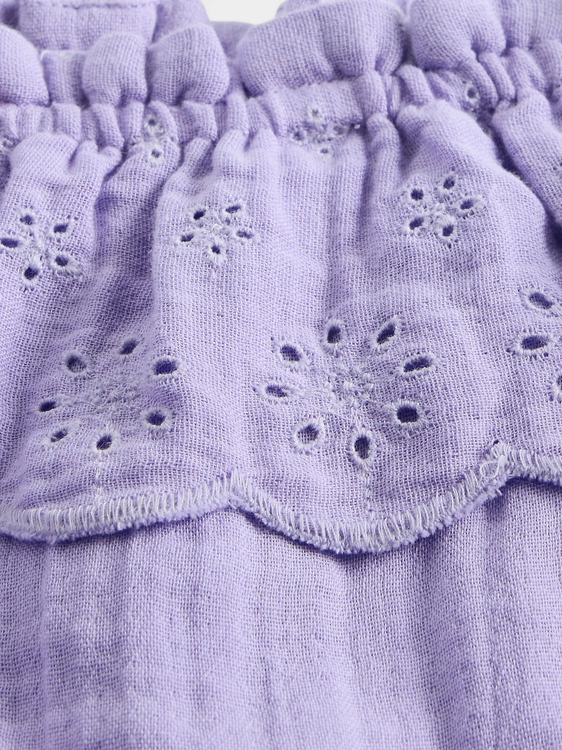 Baby Eyelet Bubble Shorty Set