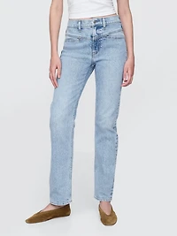 High Rise Western '90s Slim Straight Jeans