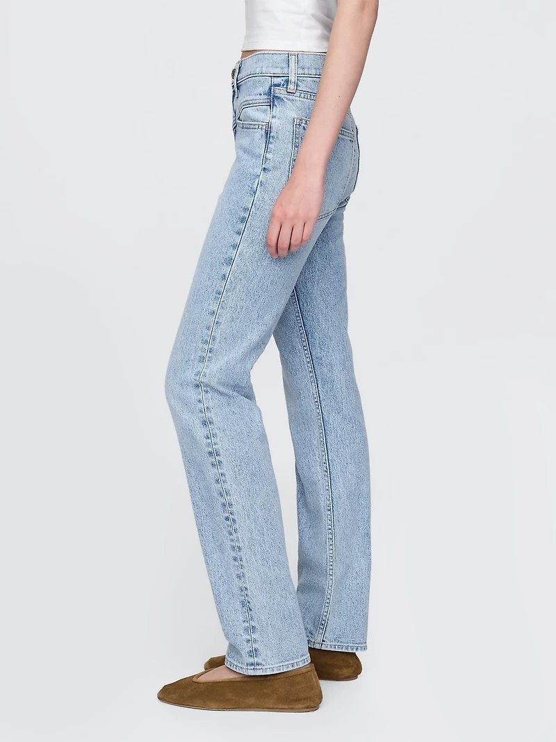High Rise Western '90s Slim Straight Jeans