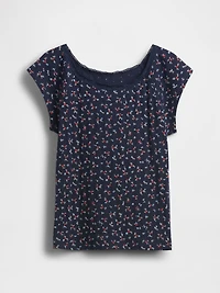 Kids Lace-Trim Pointelle T-Shirt