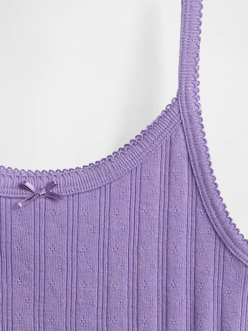 Kids Pointelle Rib Cami