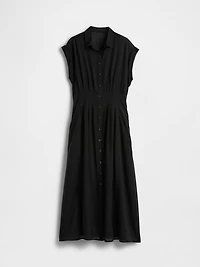 Sheer Midi Shirtdress