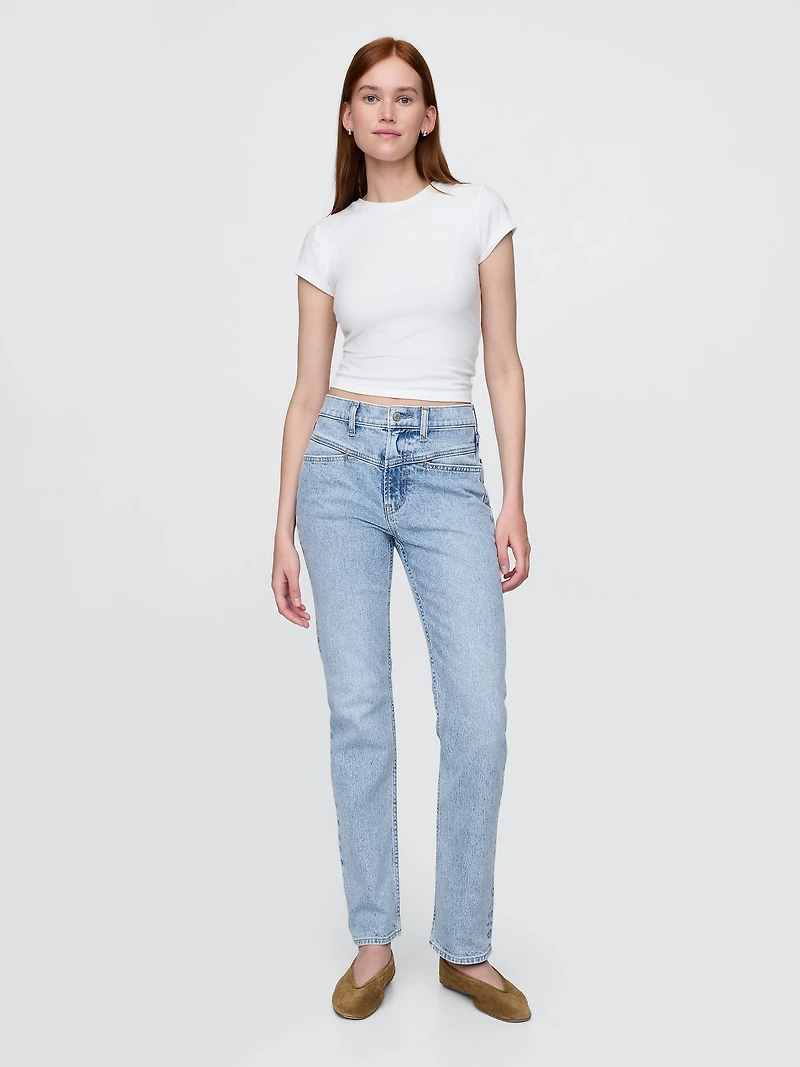 High Rise Western '90s Slim Straight Jeans