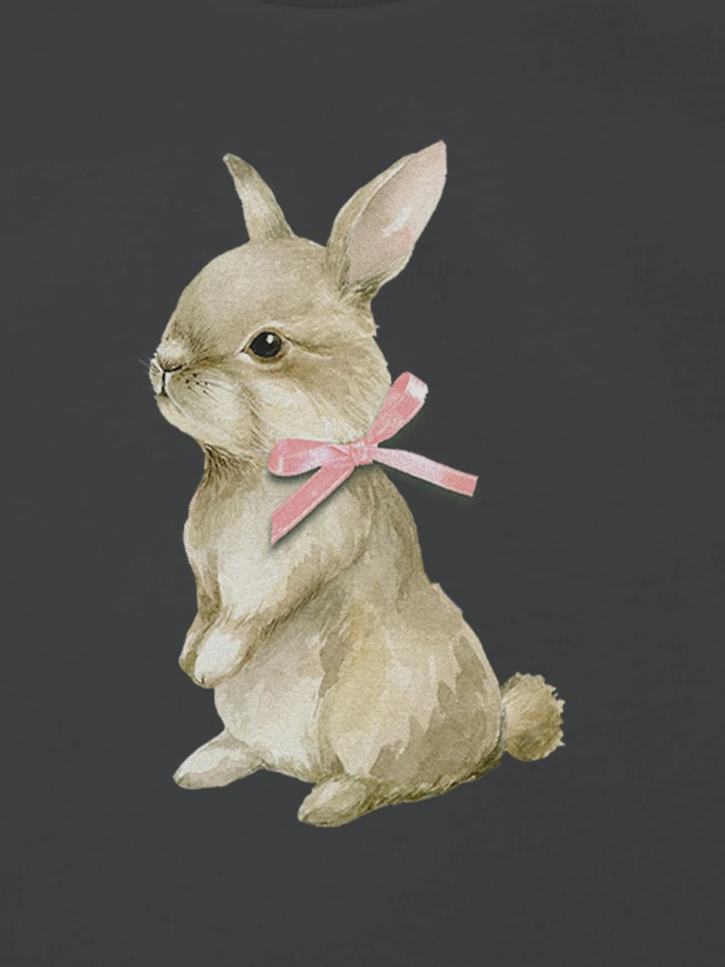 Toddler Bunny Bow Graphic T-Shirt