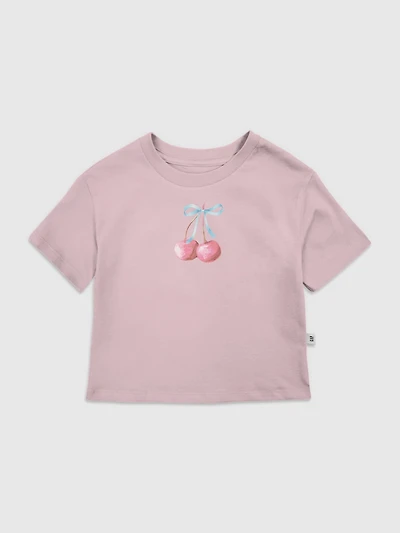 Toddler Cherry Bow Graphic T-Shirt