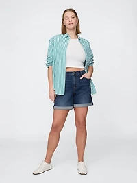 5" Mid Rise Denim Girlfriend Shorts