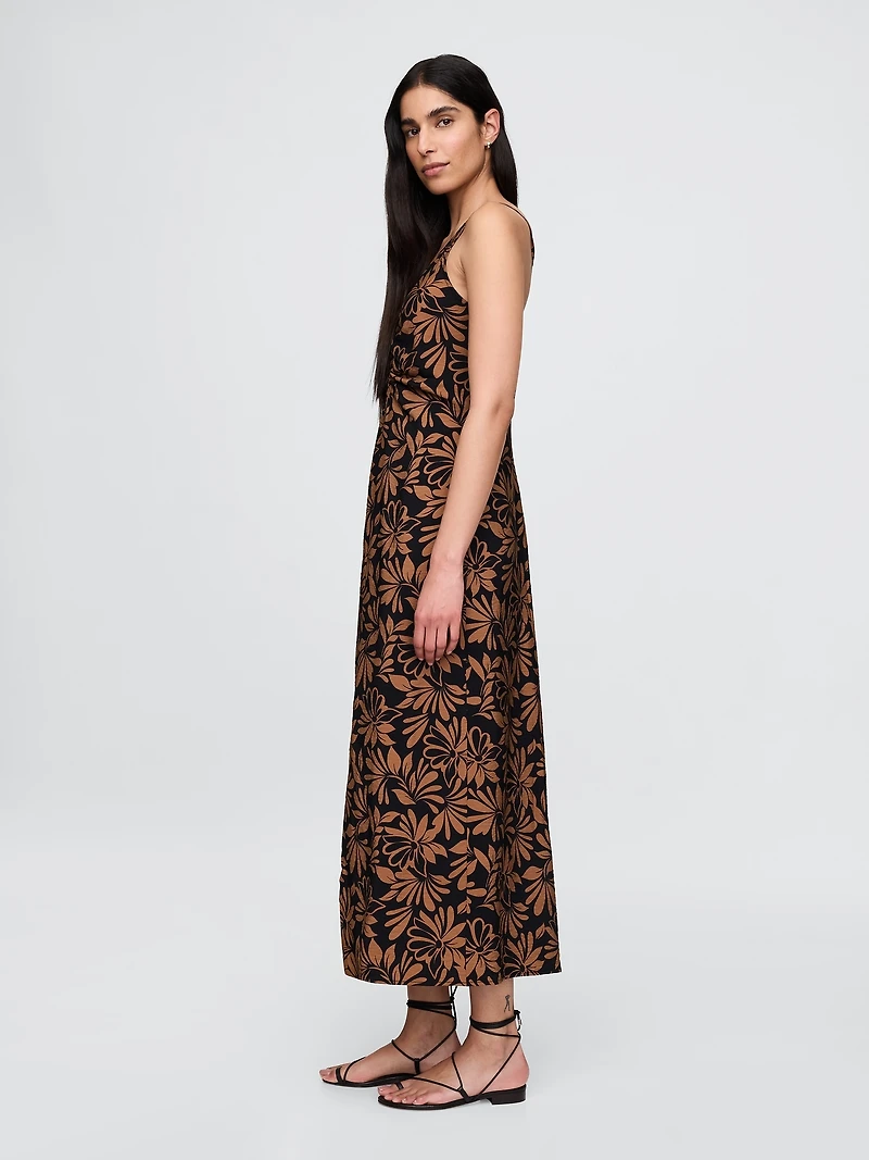 Tie-Back Maxi Slip Dress