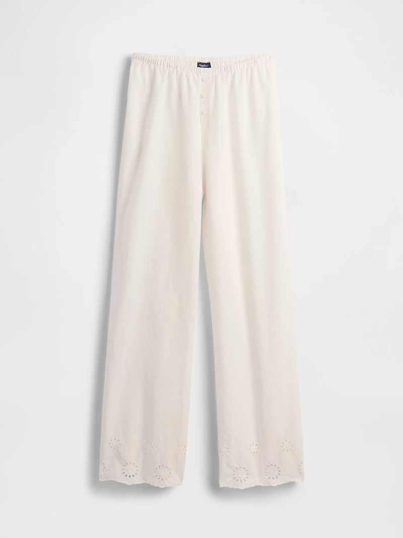 Eyelet Hem PJ Pants