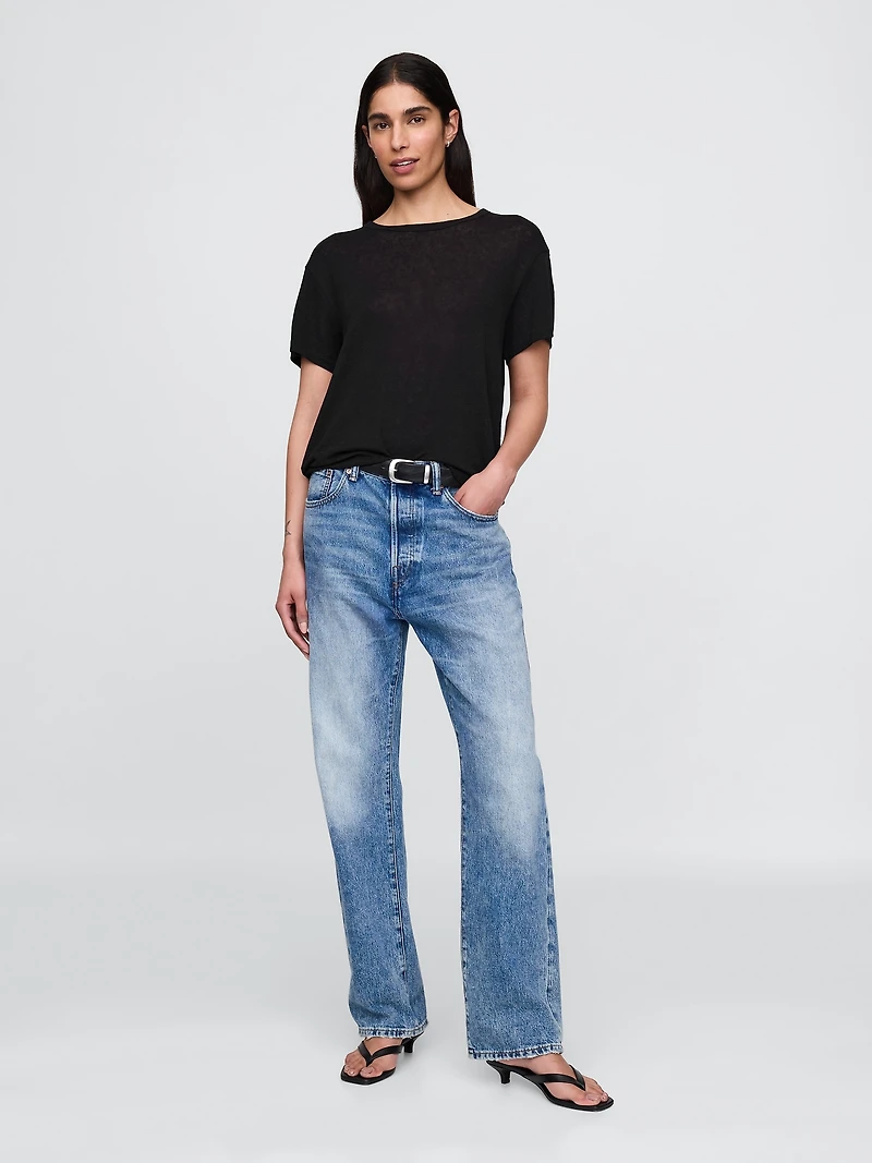 Linen-Blend T-Shirt
