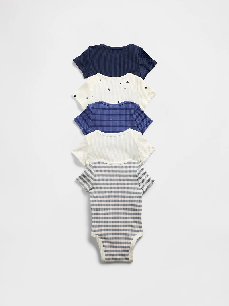 Baby First Favorites TinyRib Bodysuit (5-Pack