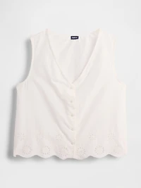 Eyelet Hem PJ Top