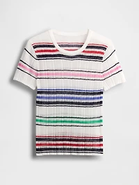 Sheer Rib Sweater T-Shirt