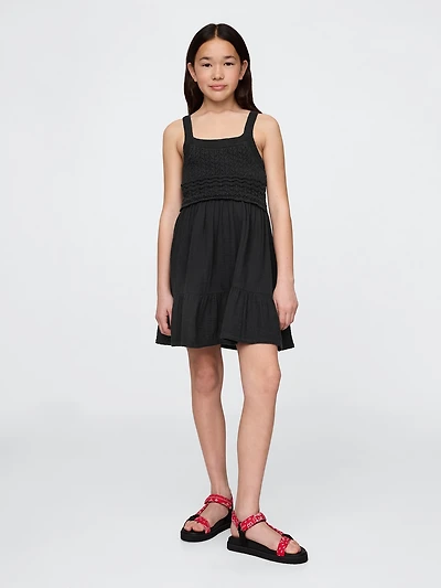 Kids Racerback Crochet Tank Dress