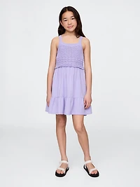 Kids Racerback Crochet Tank Dress