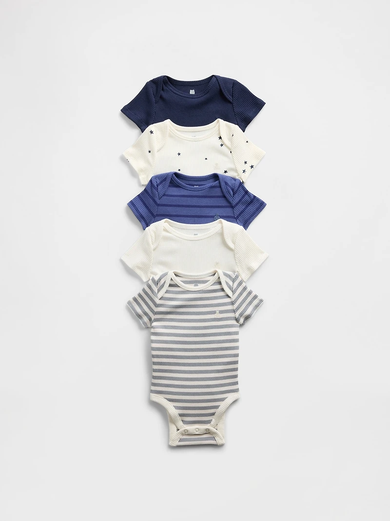 Baby First Favorites TinyRib Bodysuit (5-Pack