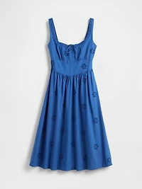 Eyelet Scoop Neck Dress