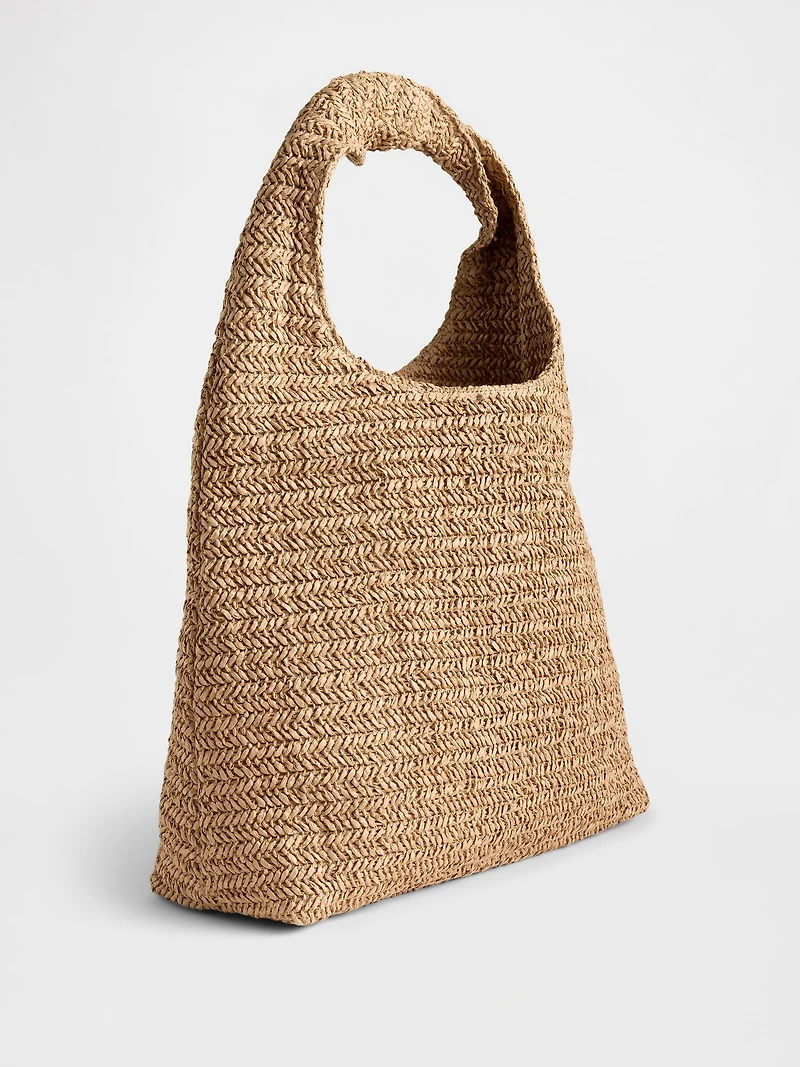 Slouchy Straw Tote Bag
