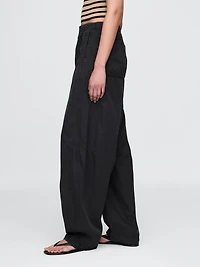 Mid Rise Barrel Parachute Pants